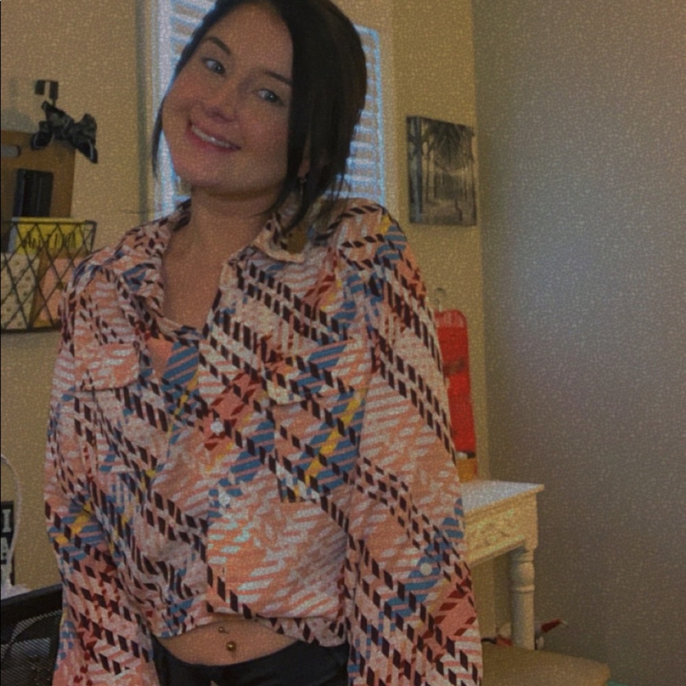 Super Cute🛍 🔸Patterned🔸 Business Casual Top💰